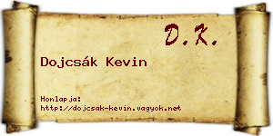 Dojcsák Kevin névjegykártya